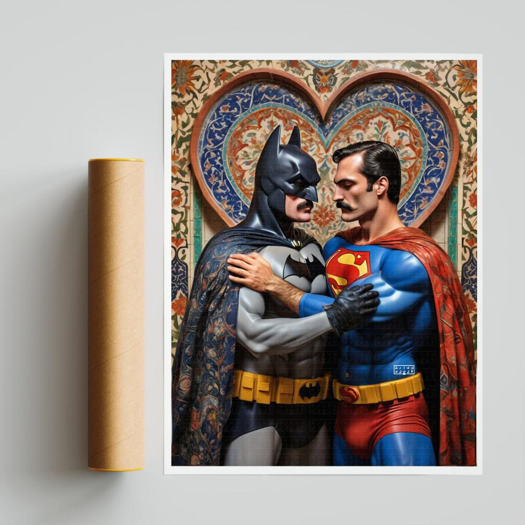 BatMan & SuperMan Persian Legacy - Fine Art Printing